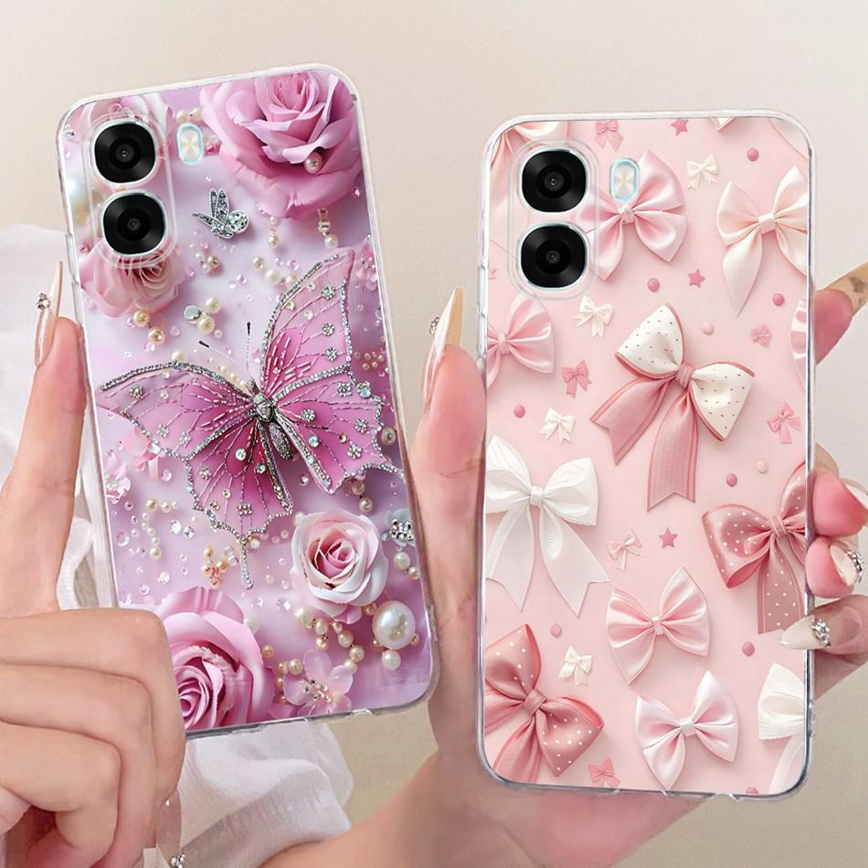 For OPPO A6X A6 A6T Pro 4G 5G Cute Flower Butterfly Cat Painted Case For Oppo A6 A6x A6T Pro 4G Soft Silicone TPU Phone Cases