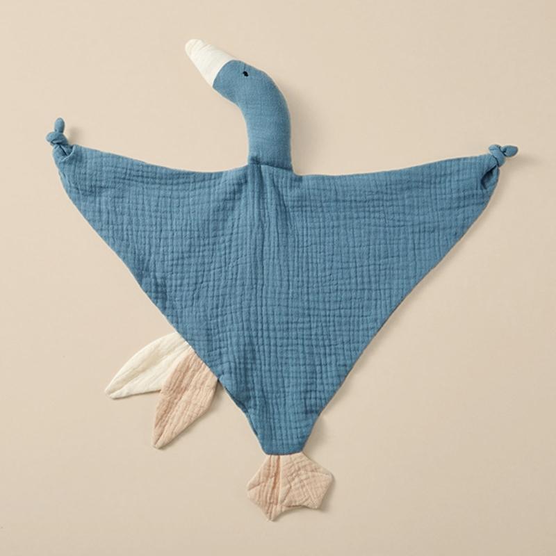 Toalla calmante para calmar Muñeco para dormir Manta de muselina de algodón Manta de seguridad Patos lindos Juguete para acurrucarse Juguete para dormir para niños