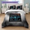 Set Biancheria da Letto 3 Pezzi Stampa Led Zeppelin Copripiumino con Due Federe Biancheria da Letto Morbida per Camera da Letto Domestica