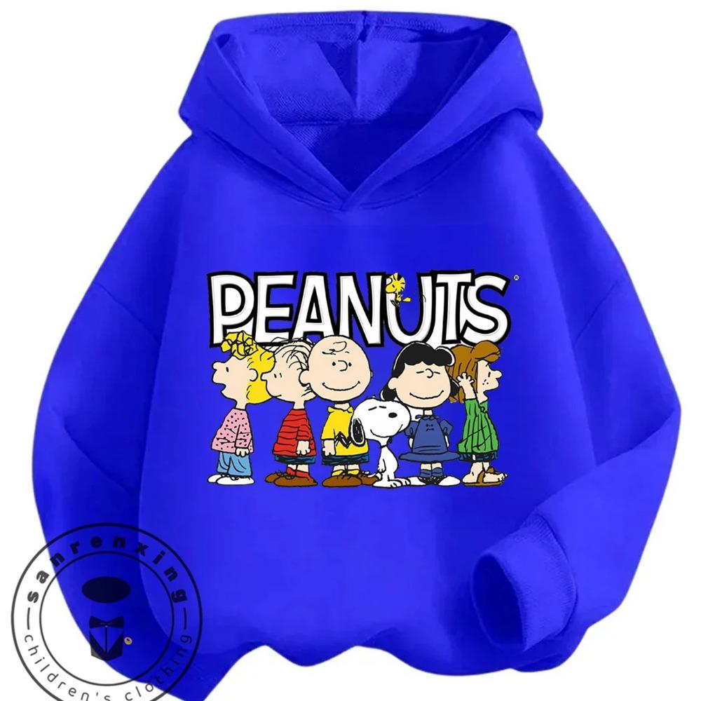 Street Fashion Kids Hoodie Cute Cartoon Graphic Autumn Winter Casual Sweatshirt Snoopy