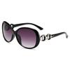 Factory Goods, New Models, Trendy Fashion Sunglasses, Large Frame Sunglasses, Women's Jade Crystal Texture Sunglasses