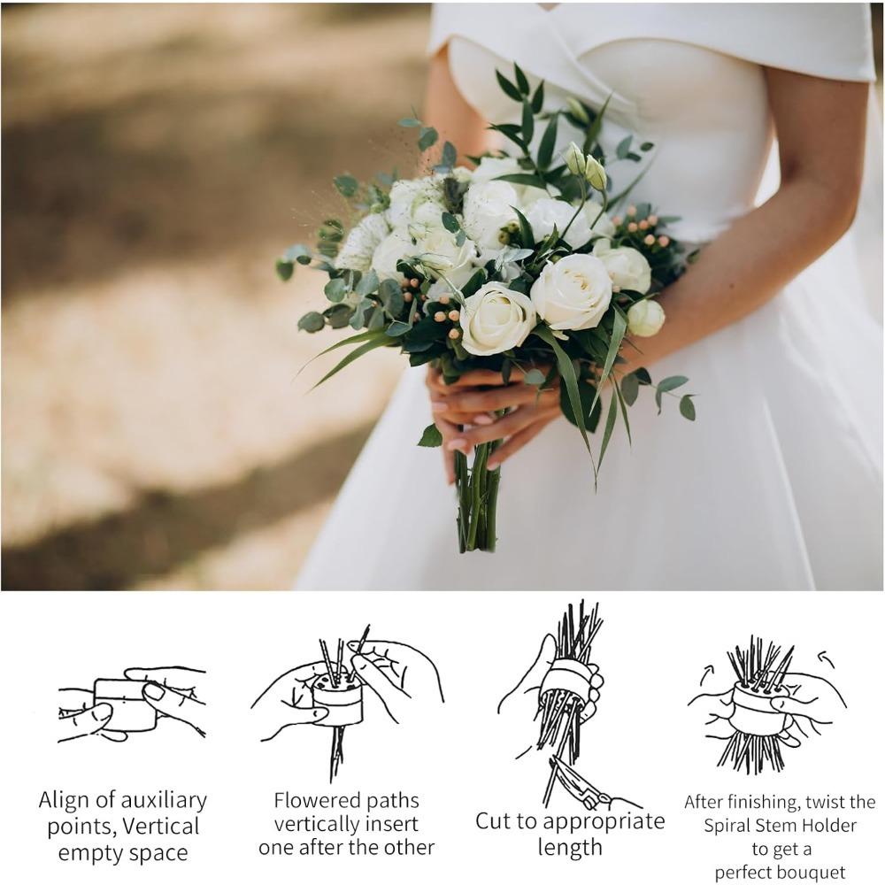 Ikebana Stielhalter für Vasen, Bouquet Twister Blumenarrangement DIY Spiralstielhalter Wasserdicht Stabil Floralarrangierer