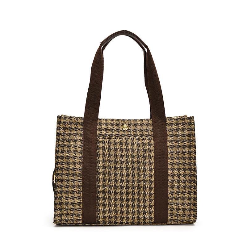 Fashion Leopard Print And Houndstooth Print Women Single Shoulder Square Bag For Casual Use Houndstooth