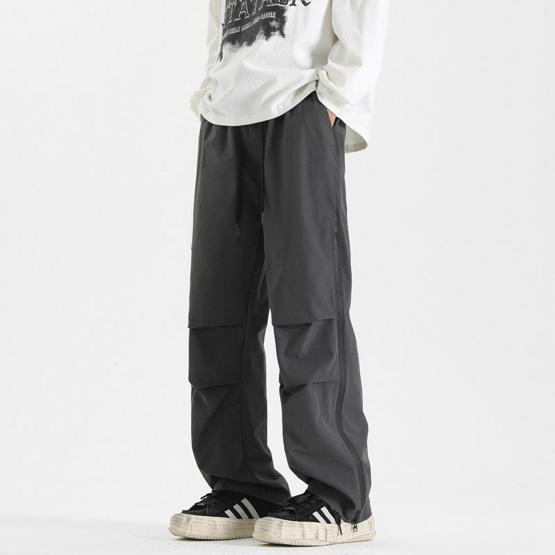 Spring and Autumn New Overalls Men's Loose Straight Paratrooper Shock Pants Sports Casual Loose Pants
