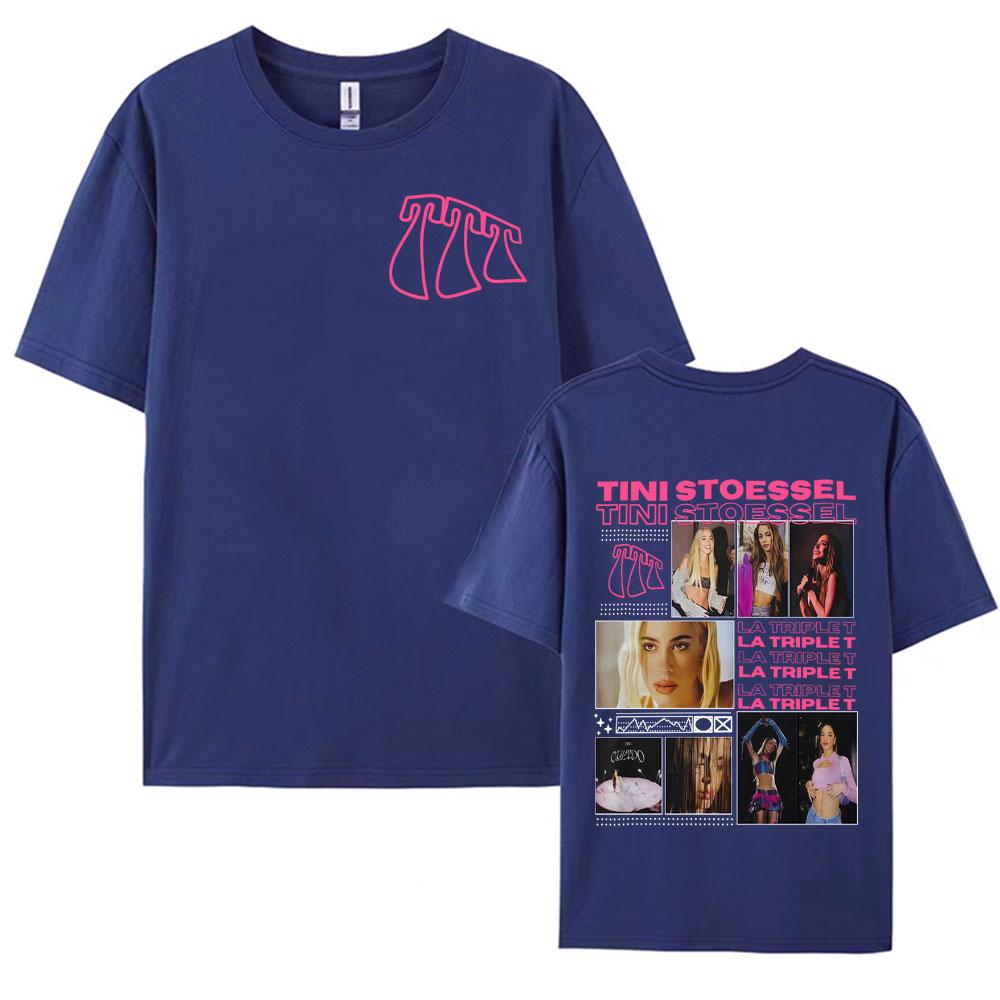 Singer TINI STOESSEL La Triple T Album Tour Tee Shirt Fashion Aesthetic High Street T Shirt Unisex Women Casual 100 Cotton Tshirt