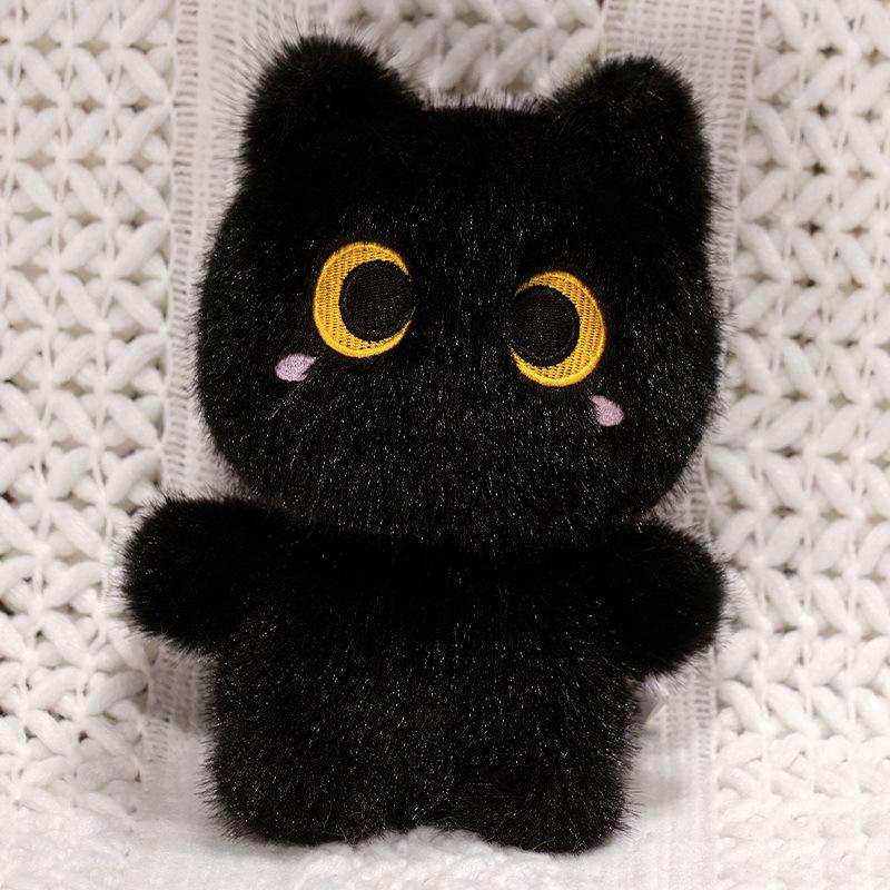 

Cute cute kitten doll plush toy black cat doll girl company soothing doll 20cm（0.1kg）