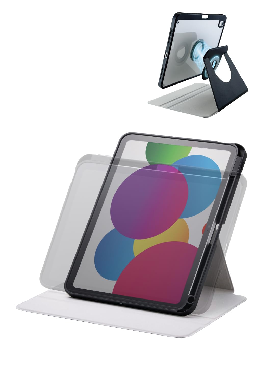 

ELECOM iPad 2024 model iPad 2022 model case 360 degree rotation magnetic detachable pen storage with flap black TBWA25RMG360BK 11-inch (A16) 10.9-inch чёрный