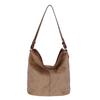 Stylish commuter large-capacity tote bag women's 2025 autumn new suede retro fashion casual shoulder bag bag