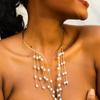Exaggerated Long Fringed Open Collar Necklace for Women