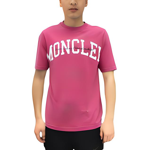 Moncler Logo Round Neck Short Sleeve T-Shirt Men tops I20918C000248390T549