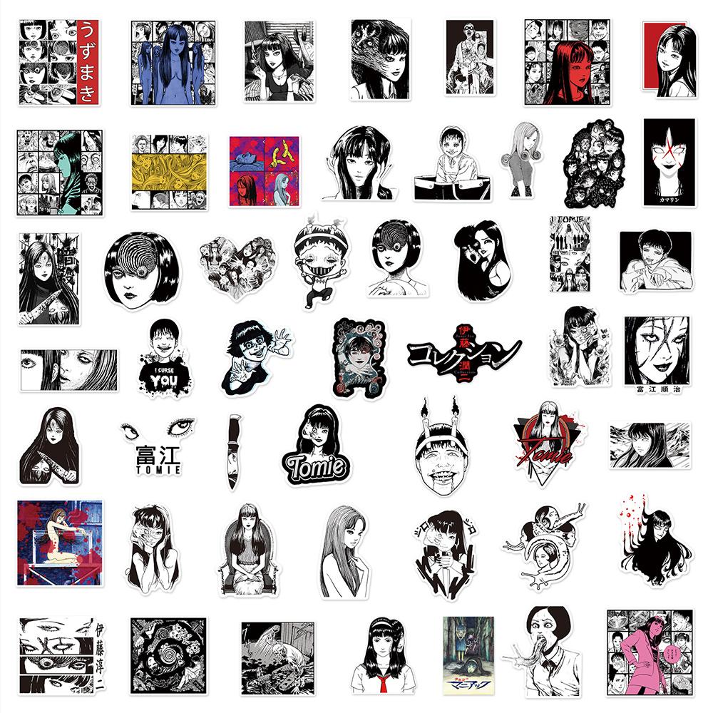 10/30/50pcs Horror Anime Tomie Kawakami Stickers Tomie Junji Ito Decals for Skateboard Skateboard Notebook Cool Graffiti Sticker