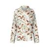 Women's Shirt With Floral Print Buttons, Long Sleeved Casual Regular Shirt  Blouses Casual Plus Size Basic Tops