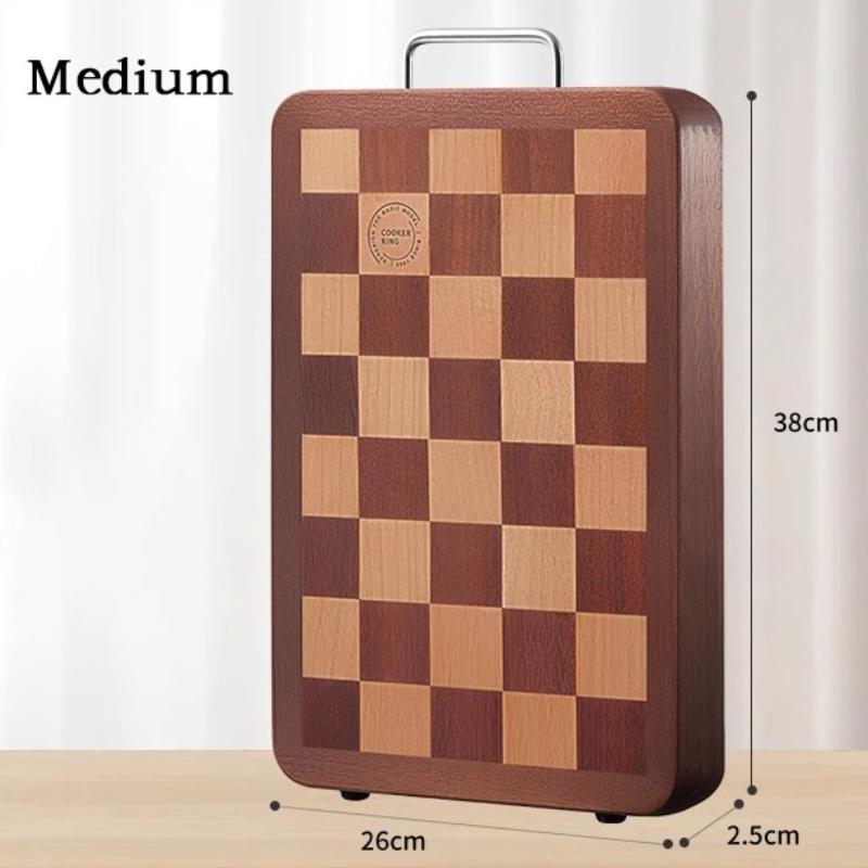 COOKER KING Chopping Board Ebony Wood Chopping Panel Thicken Chessboard Cutting Board for Meat Fruit Mould Proof Cutting Board