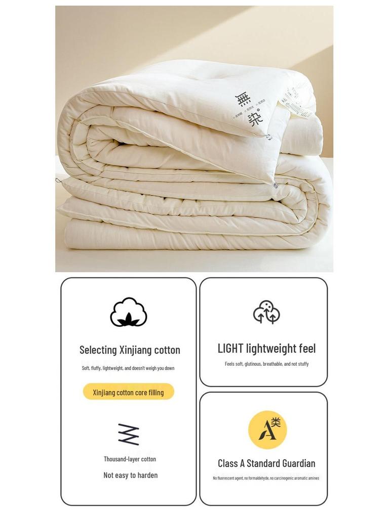 2025 Thickened Winter Cotton Quilt Comforter - Warm & Cozy Bedding for Dorms and Students, Perfect for Spring and Autumn