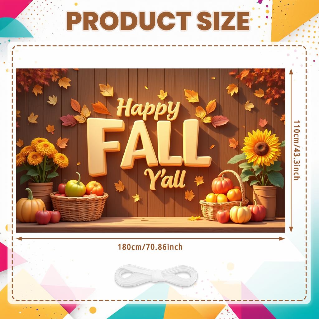 Harvest Banner Wooden Background Party Decoration Seasonal Banner Rustic Fall Decor For Autumn Festival Party Background