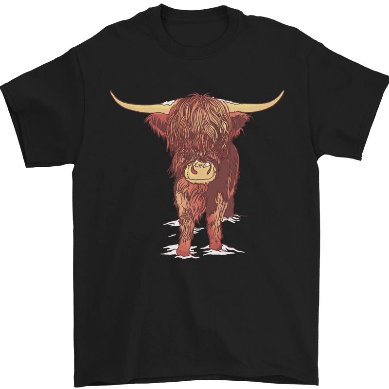 Highland Cattle Cow Scotland Scottish Unisexs TShirt 100 Cotton