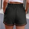 Women's Fashionable Casual Openwork Drawstring Pocket Shorts