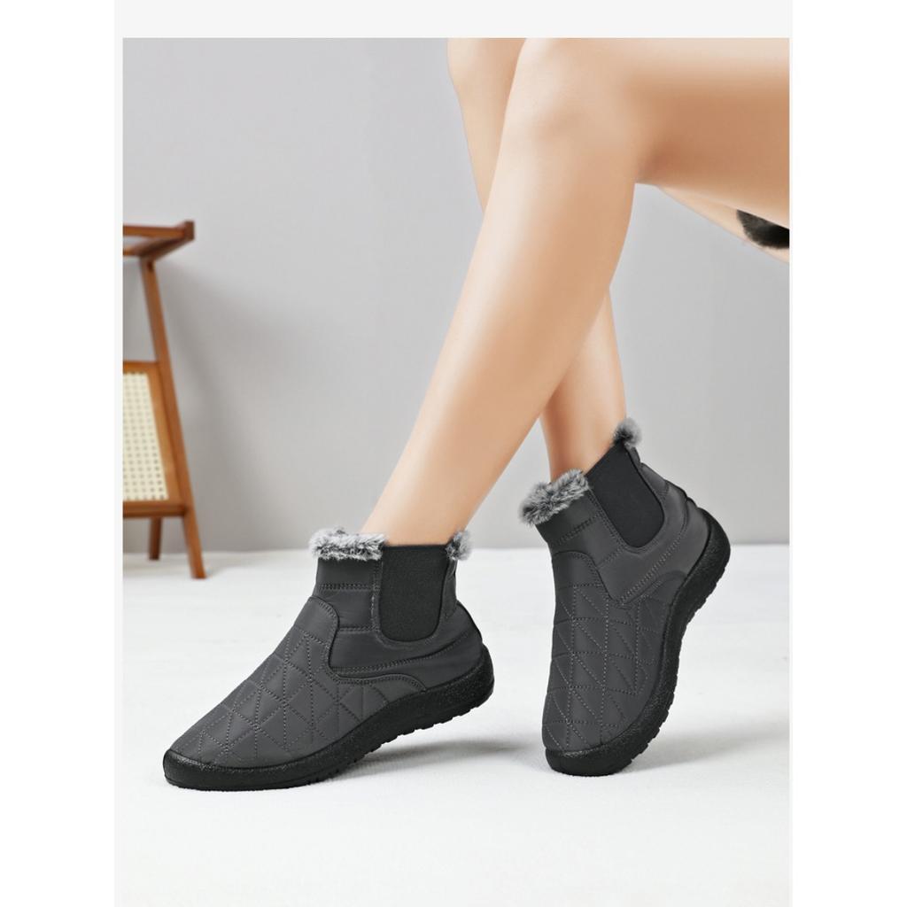 Women's Snow Boots, Winter Cotton Shoes, Cold Resistant and Warm Cotton Boots with Thick Fleece, Versatile Women's Shoes