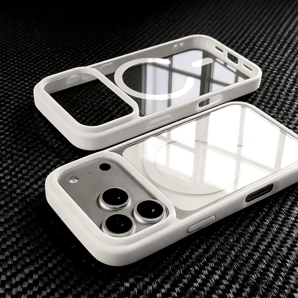 for Wireless Charge Phone Case for For Iphone 17 Air 16 1 14 Plus 13 12 11 Pro Max Transparent Acrylic Back Cover
