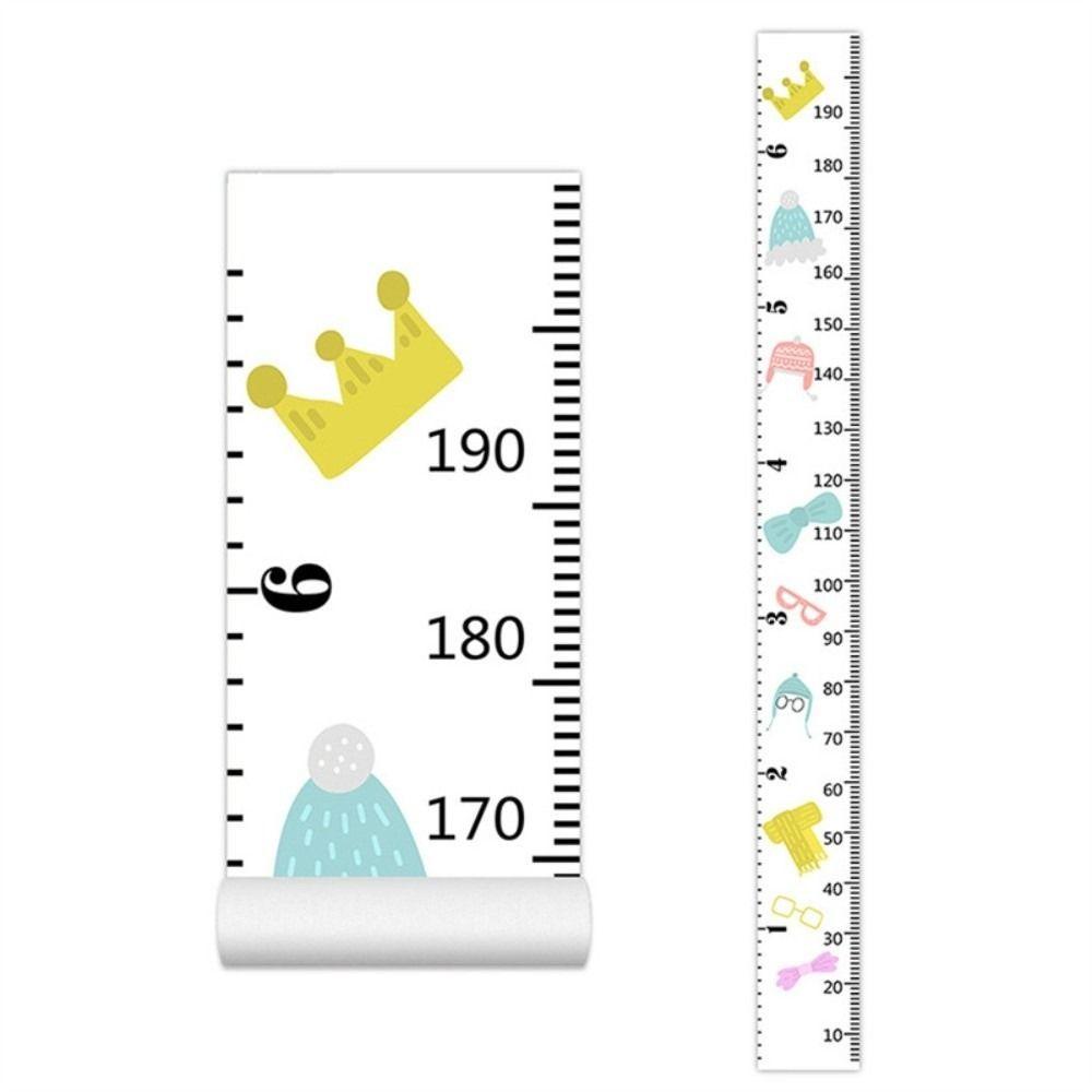 2M Höhe Unisex Wachstumskarte Abnehmbare Wanddekoration Wachstumskarte Messlineal Catoon Muster Höhenmesslineal