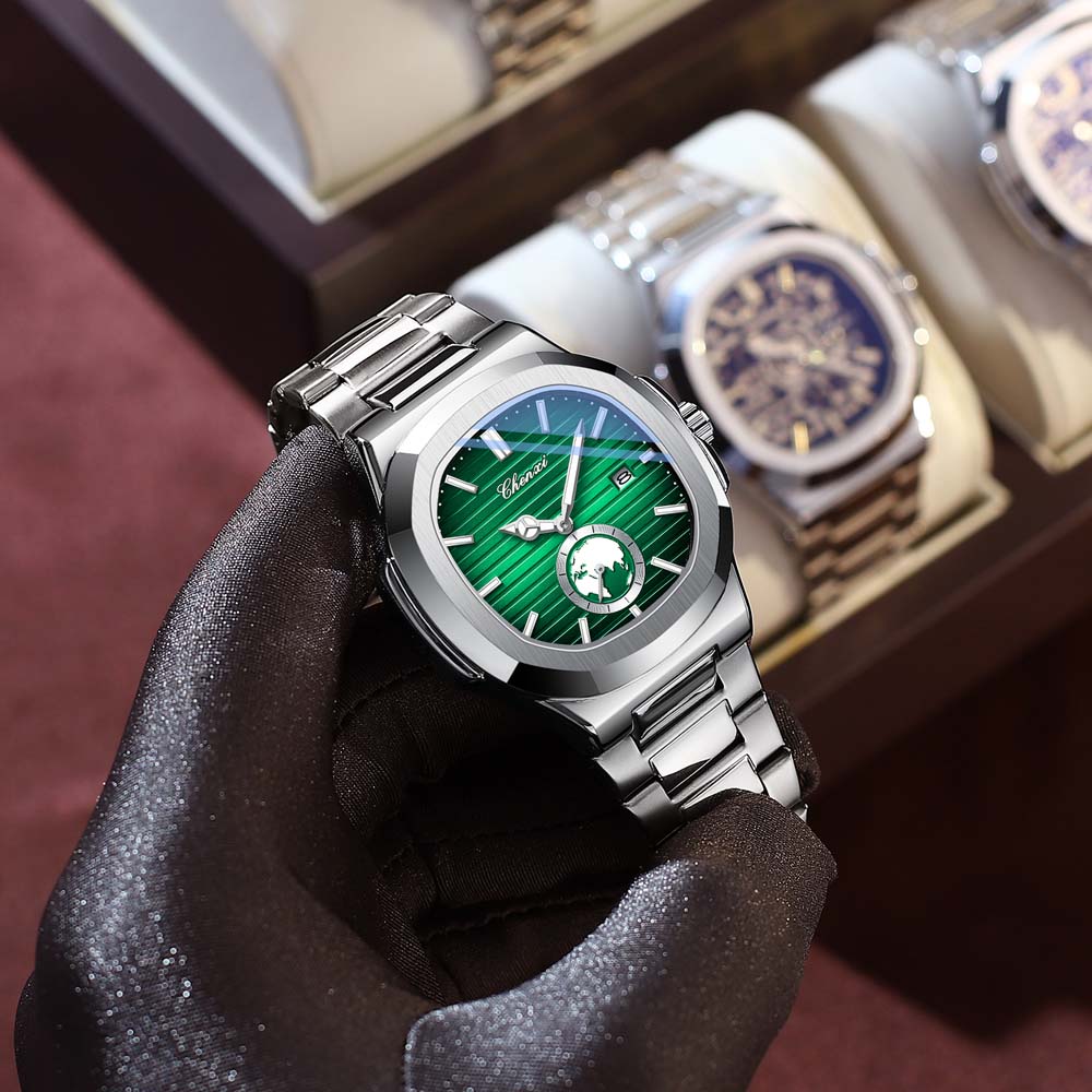 CHENXI Men's Quartz Watch New Style Fashionable Business Men's Watch Date Display Small Seconds Subdial Men's Wristwatch