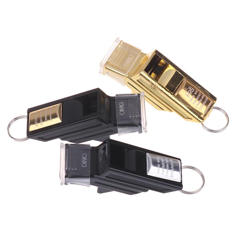 Professional Football Referee Whistles With Lanyard Box Big Sound Plastic Whistles Basketball Whistles Coach Equipment