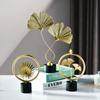 Base TV Cabinet Ornaments Ginkgo Leaf Ornaments Iron Arts Crafts Leaves Sculpture Desktop Ornaments