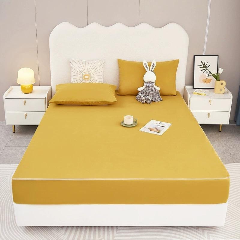 New Enclosed Waterproof Home Mattress Cover Soft Breathable Bed Cover for Single or Double Bed