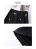 Elegant Heart Print Black Midi Skirt for Women - 2026 Spring/Autumn Trendy Age-Defying Straight Suit Style
