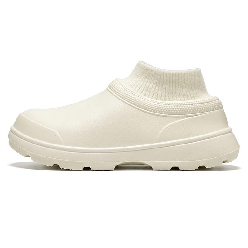 

Уличная мода Мужские Женские Нескользящие Дождевые Ботинки Четыре Сезона Мода Водонепроницаемые Нескользящие Кухонные Рабочие Дождевые Ботинки 38 белый