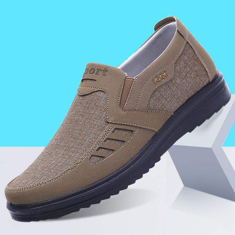 ****** Old ******* Cloth Shoes Breathable Men's Single Shoes Middle-aged and Elderly Father Shoes S**t Sole Non-slip Large Size Shoes