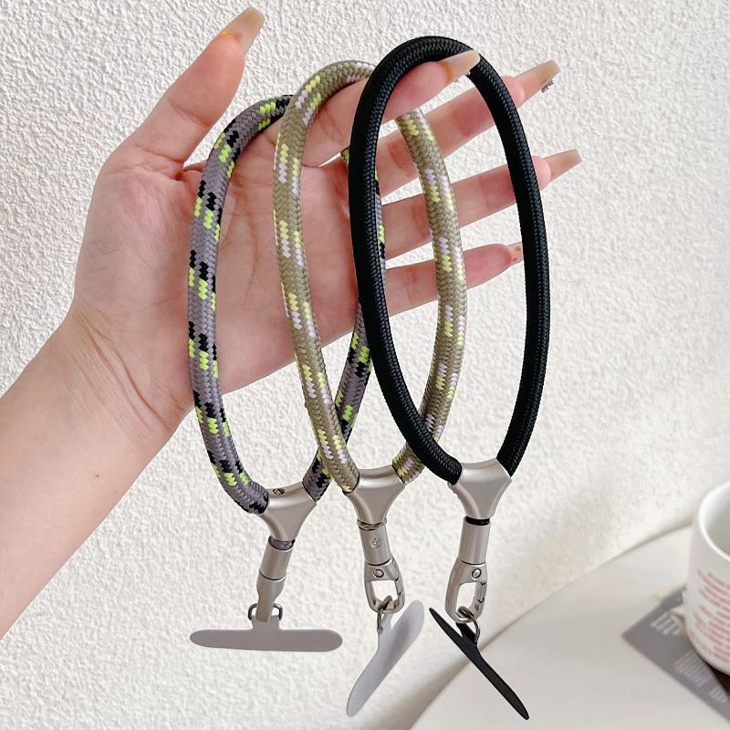 Phone Charm Heavy Metal Keyring Short Lanyard Anti-Lost Keychain Lanyard Solid Finger Strap Premium Key Cord Mobile Phone Rope