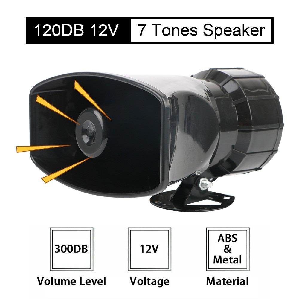 12V 7 Sound Talking Siren Air Horn Car Warning Alarm Auto Accessories Car Speaker Horn  Universal