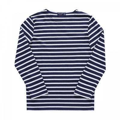 SainT James Kinder Langarm T-Shirt Moderner Streifen Marine Schnee 2066