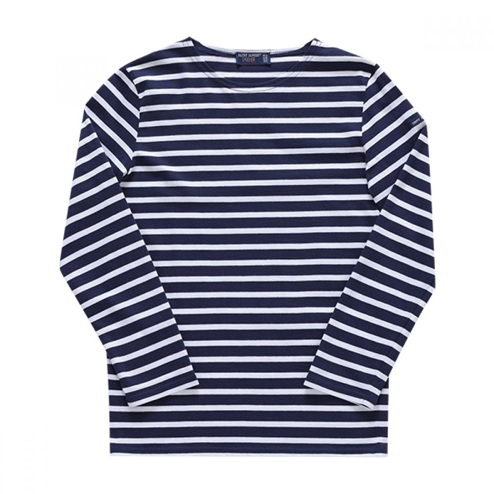 

SainT James Детская футболка с длинным рукавом Современная полоска Морской Снег 2066 2066 MARINE NEIGE (16A)