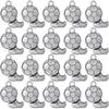 80PCS Tibetan Style Alloy Pendants, Football with Shoes Charm, Antique Silver, 21x16.5x3mm, Hole: 1.8mm