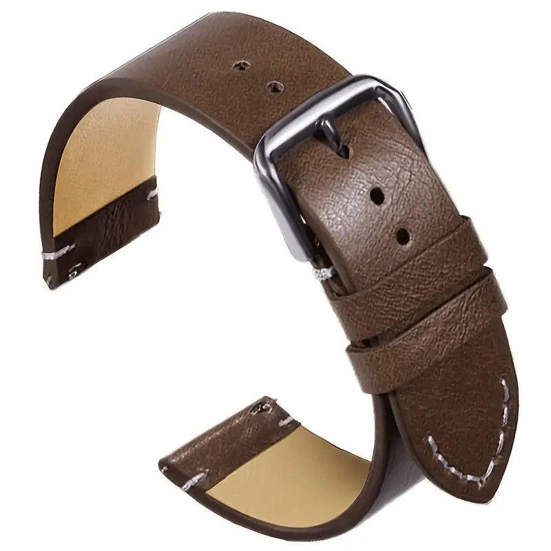 18mm 20mm 22mm 24mm Hand-stitched Genuine Leather Watch Strap - Fashionable Colorful Universal Original Smart Watch Strap Band for Panerai CK