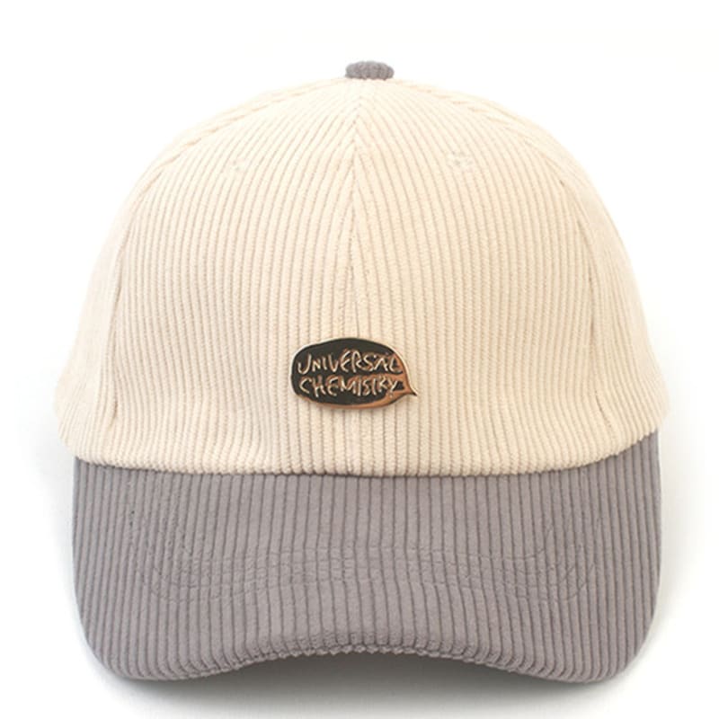 Universal chemistry Corduroy Ivory Gray Ballcap Camp Cap