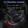 Male Penis Ring Vibrator Testicle Scrotum Massager Delay Ejaculation Vibrating Cock Ring Delay Ejaculation Adult Sex Toy for Men