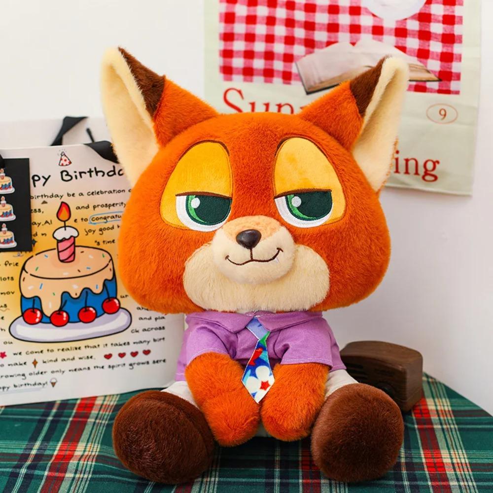 New Cute 35cm Disney Zootopia Series Judy Nick Plush Toy Cartoon Fox Rabbit Stuffed Doll Room Decoration Holiday Xmas Gift