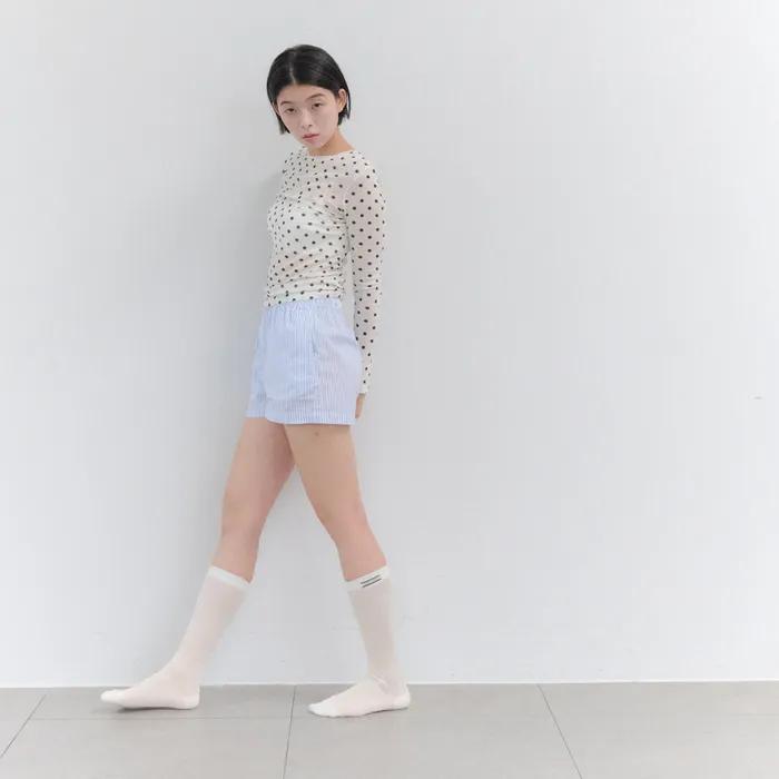 [IHM26SS05] Loose Fit Knee Socks White