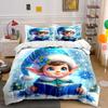 Winter Elf Reading In Snow Bedding Duvet Cover Set (1*Duvet Cover 2*Pillowcases, Without Duvet Insert)