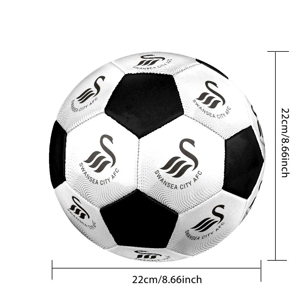 Swansea City AFC Soccer Ball Colorful All Ages Machine Stitched PVC Competition Ready Durable High-Bounce.SIZE5