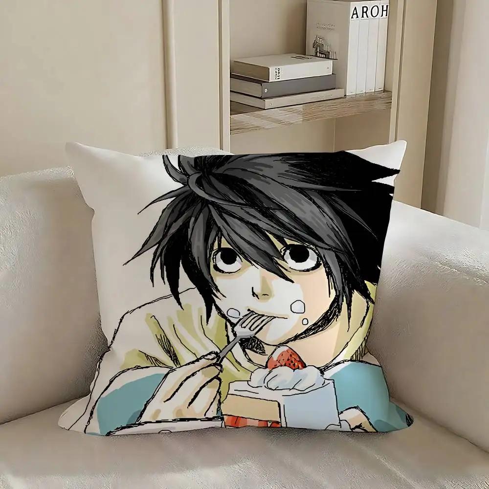 Coole H-Death Note Kissenbezug Kissenhülle Weich Niedlich Dekokissenbezug Für Auto Sofa Kissenbezug Polyester Mit Reißverschluss