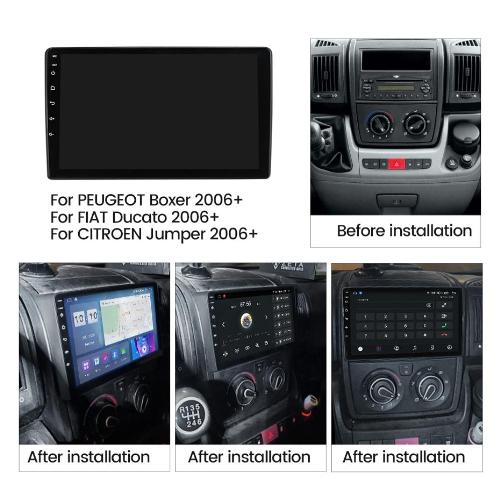 Android Car Radio for Fiat Ducato 3  Peugeot Boxer 2  Citroen Jumper 2 2006 - 2022 2 Din Multimedia Carplay Navigation GPS WIFI Head Unit 4+64GB