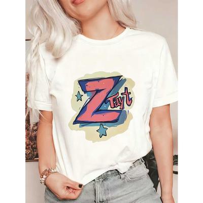 Übergroßes T-Shirt Schwarz Z Leggings Grafikdruck Lässiges Streetwear-Oberteil für Damen und Herren