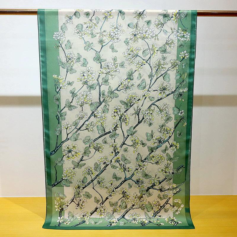 New Hangzhou 100% Natural Real Silk Scarf Women Bandana long Scarves Wrap Kerchief Luxury High Quality Hijab Echarpe pashmina