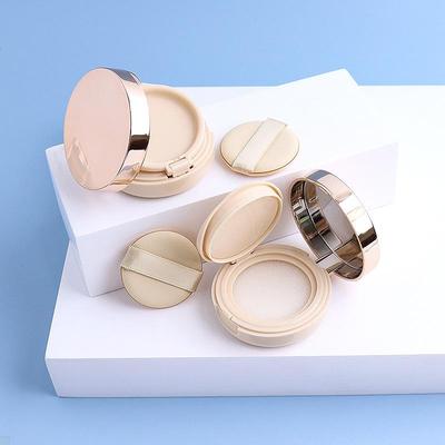 Rose Goud Mini Lege Air Cushion Poederdoosje Draagbare Cosmetische Make-up Case Container Met Spons Spiegel Voor BB Crème Foundation