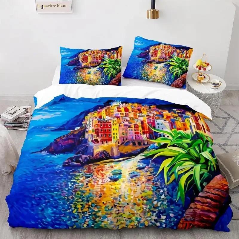 Oil Painting Flowers Digital Printing Bedding Sets Adult Bedclothes Art Duvet Cover Set Single King Queen Size Quilt Cover Set