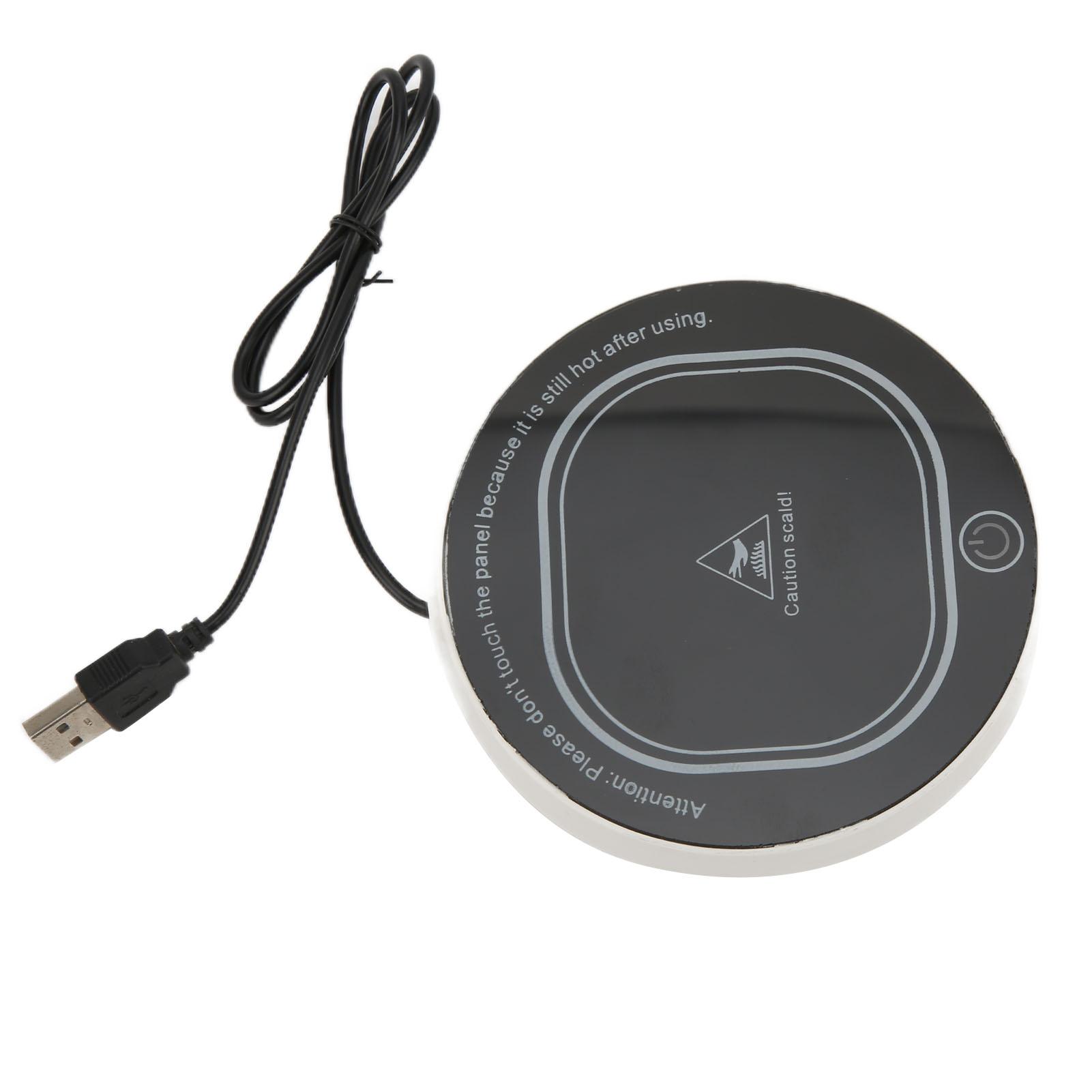 

Подогреватель для чашки Подушка Постоянная температура USB Интеллектуальный Универсальный Коврик для подогрева чашки для кофе молока чёрный